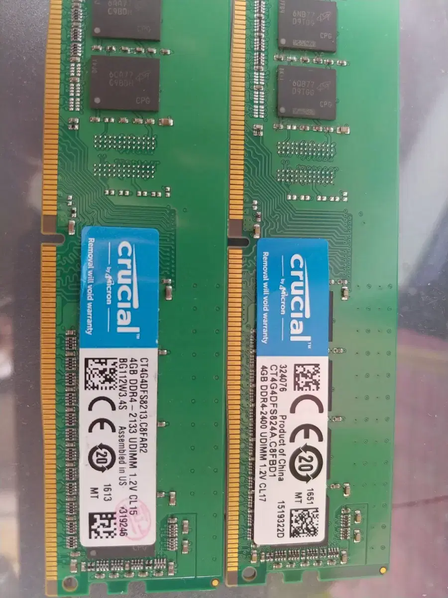 DDR4  4G 2개 팝니다